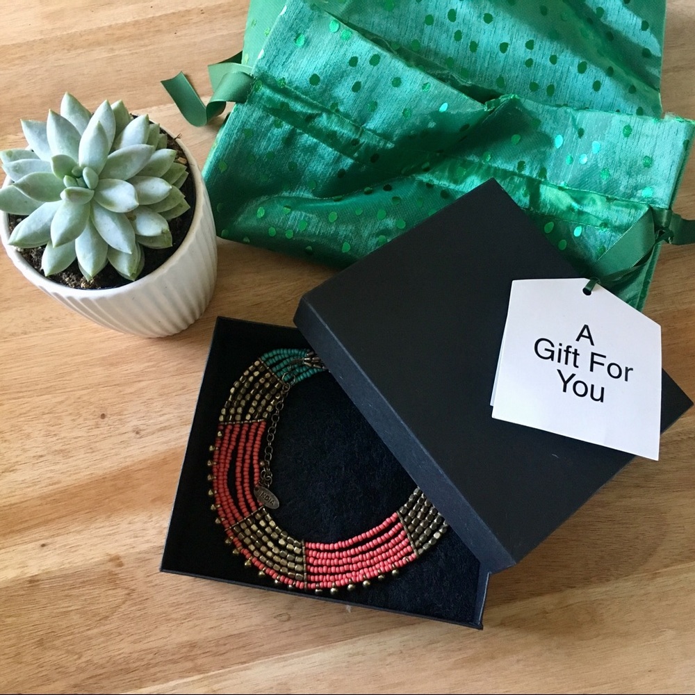 Bohemian Beaded Turquoise Choker Necklace